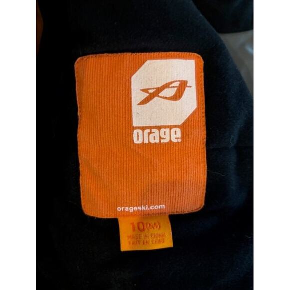 Orage Ski Snowboard Hooded Jacket Green White Geometric Design Youth Medium - Picture 10 of 10